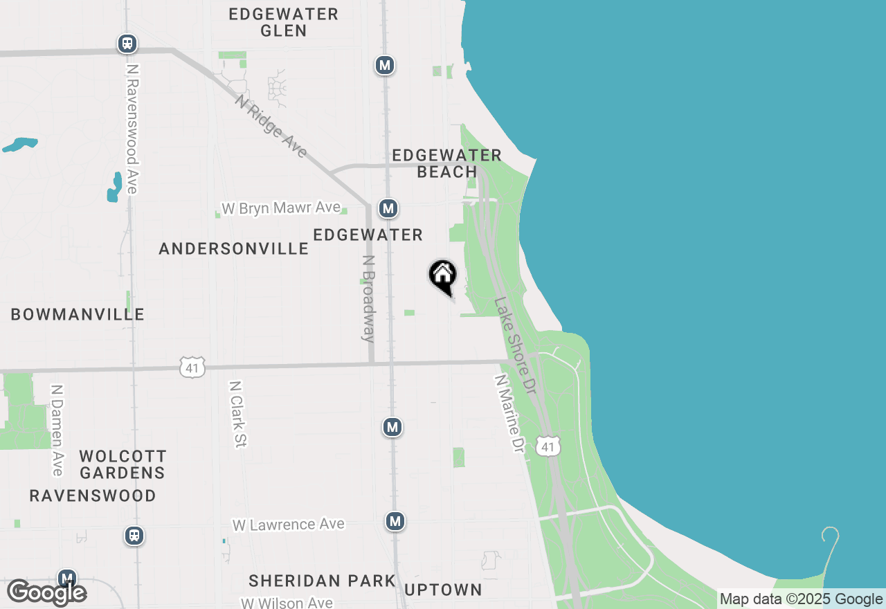 Map of 5320 N Sheridan Road #911, Chicago, IL 60640