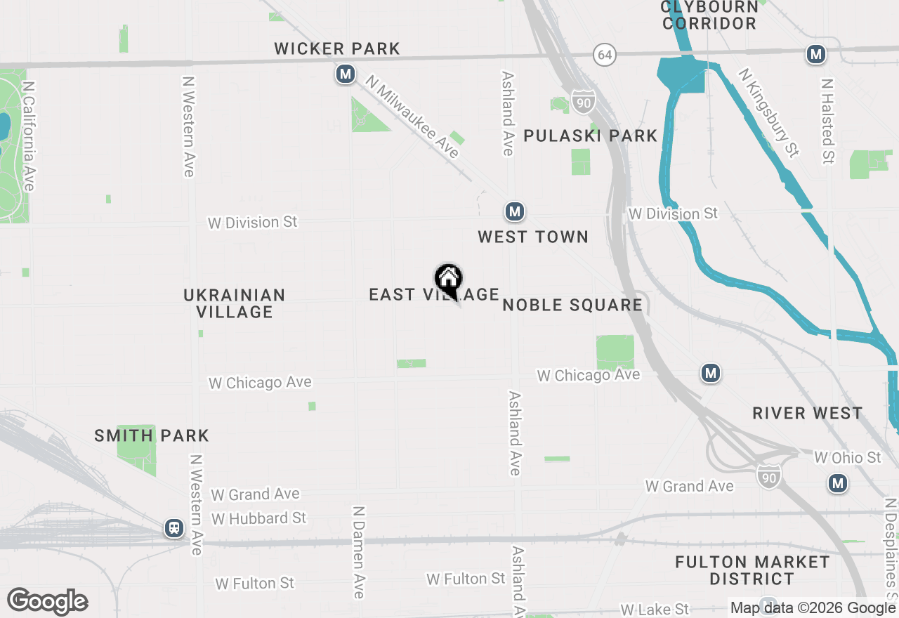 Map of 920 N Hermitage Avenue #1F, Chicago, IL 60622