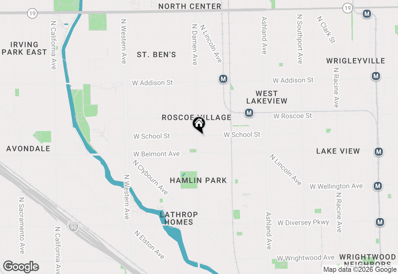 Map of 1955 W School Street #2, Chicago, IL 60618