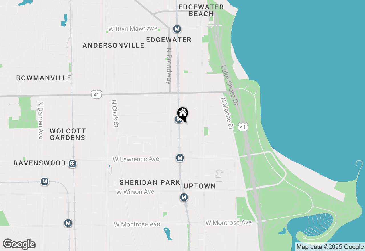 Map of 4936 N Winthrop Avenue #1E, Chicago, IL 60640