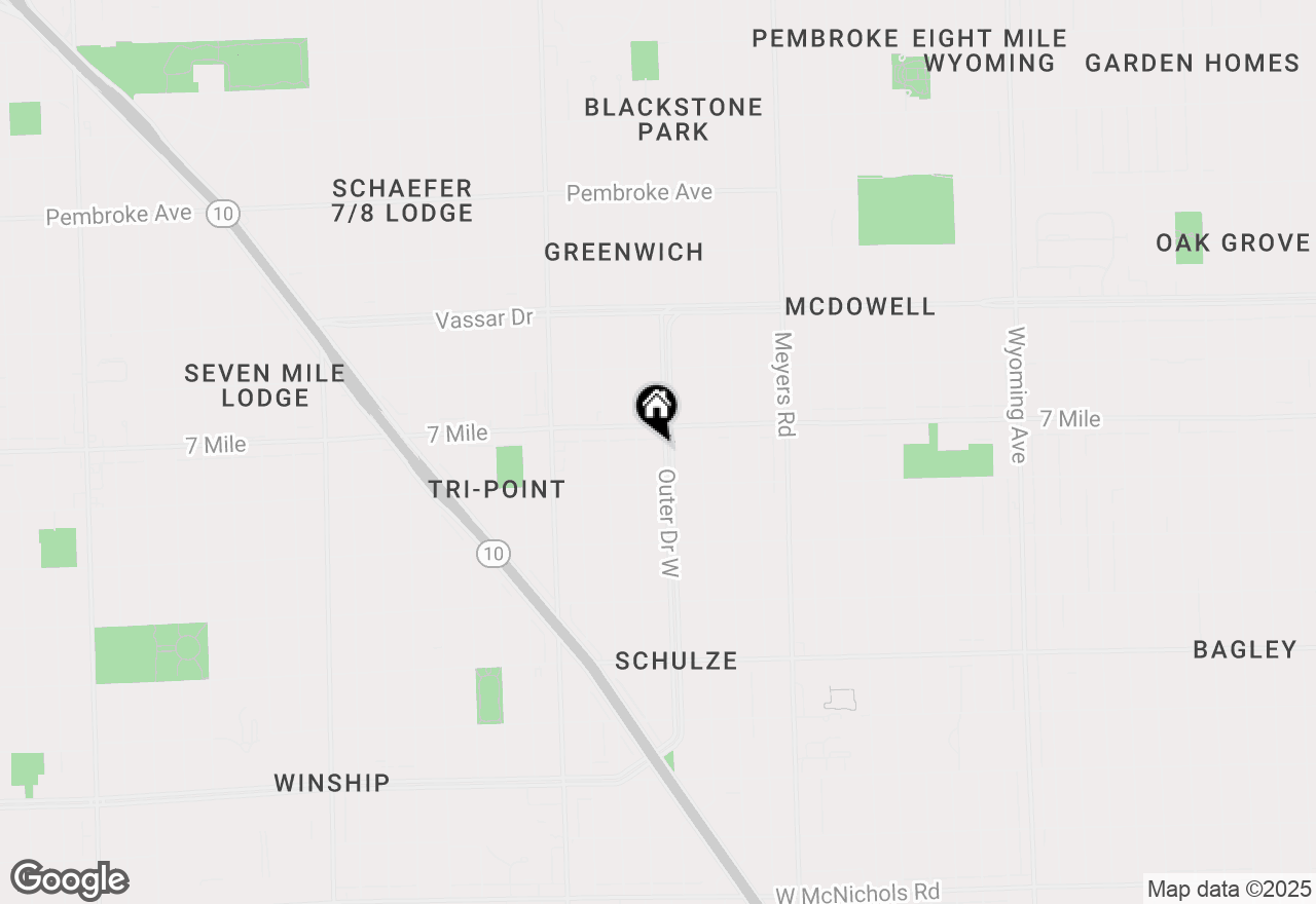 Map of 5008 W Outer Drive, Detroit, MI 48235