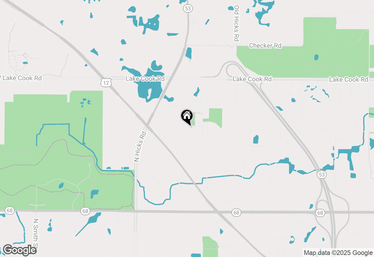 Map of 748 E Whispering Oaks Court, Palatine, IL 60074