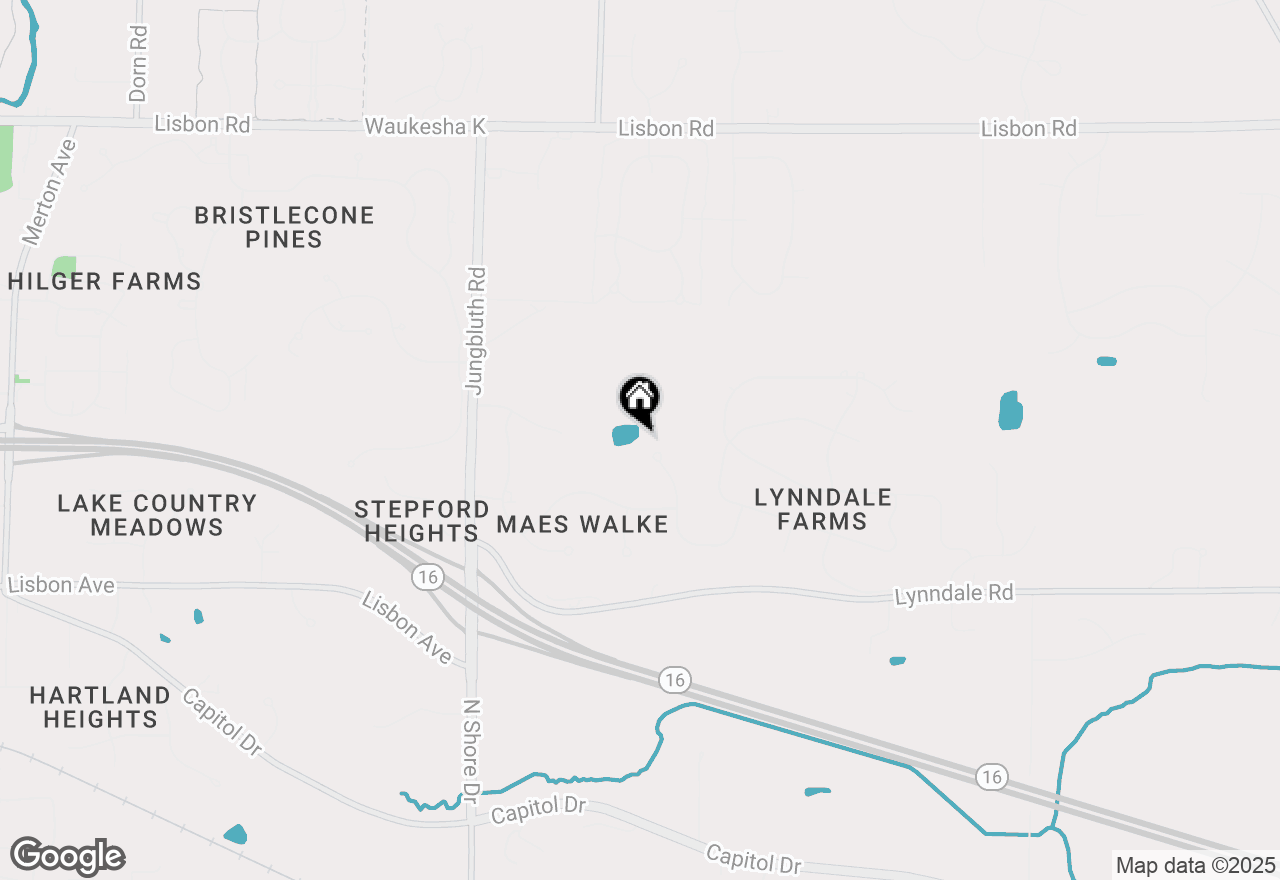 Map of W281N5065 Jerilane Ct, Pewaukee, WI 53072