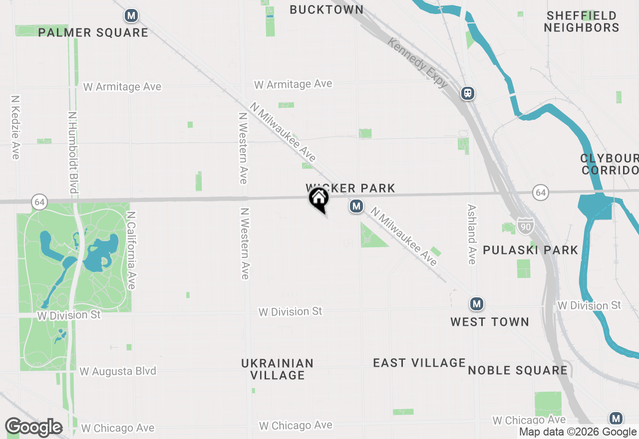 Map of 2125 W Pierce Avenue #3B, Chicago, IL 60622