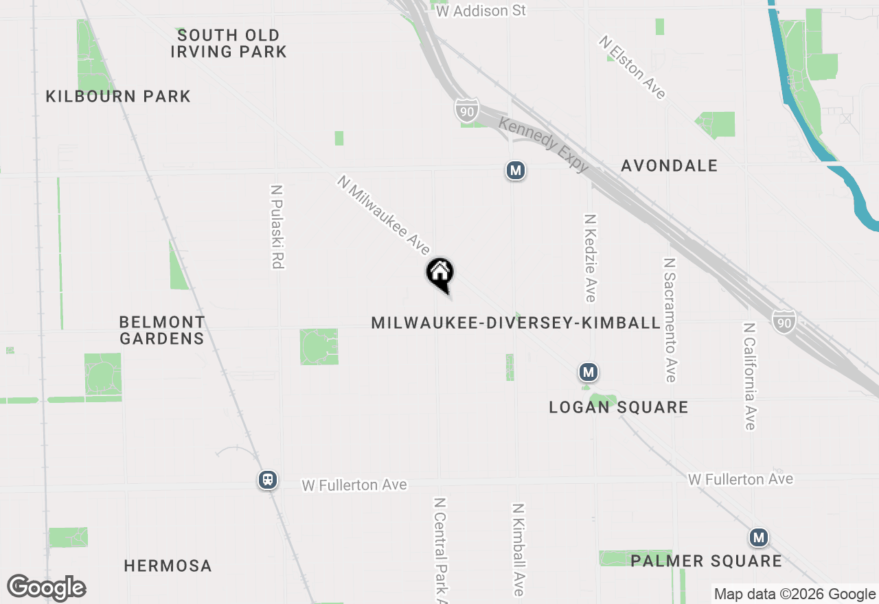 Map of 2837 N Central Park Avenue, Chicago, IL 60618