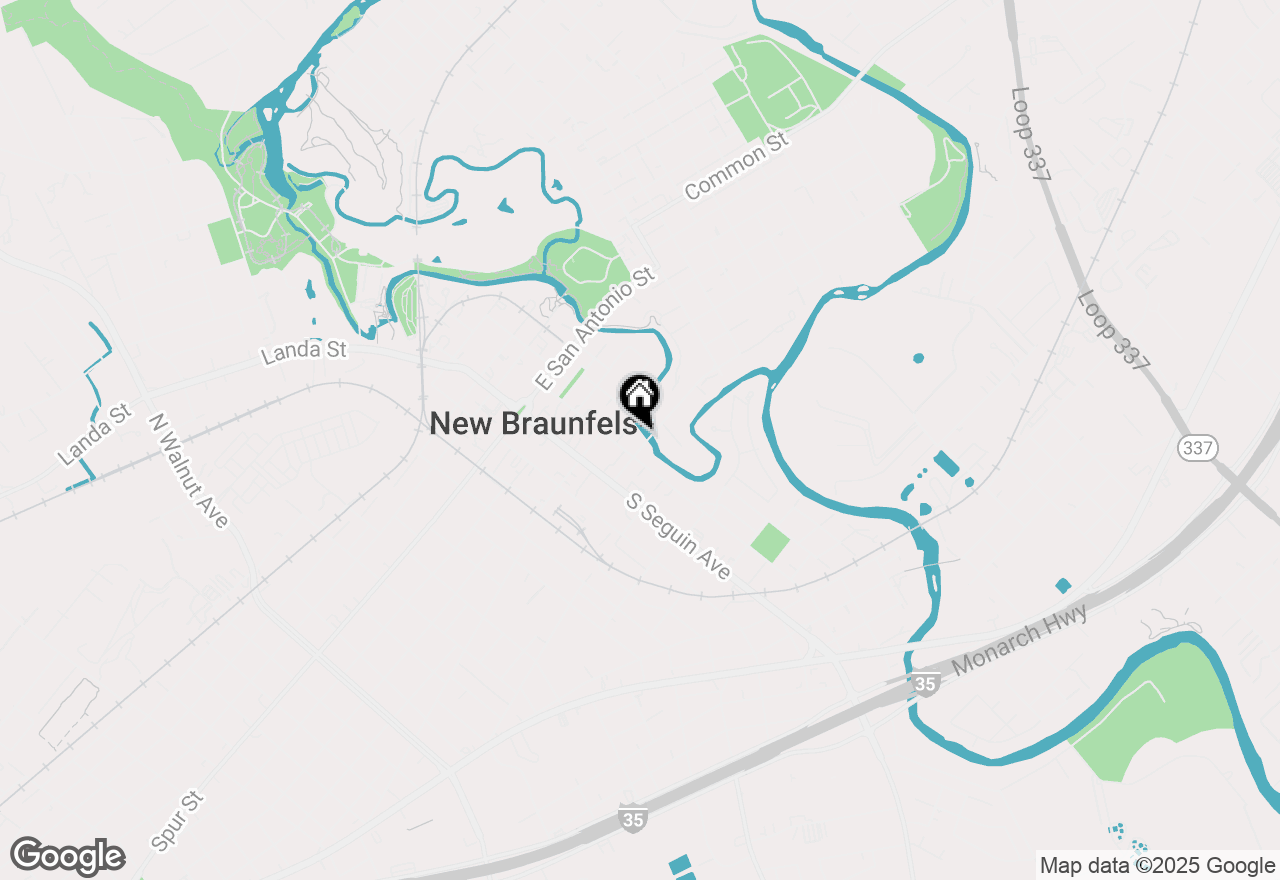 Map of 263 E Garden Street, New Braunfels, TX 78130