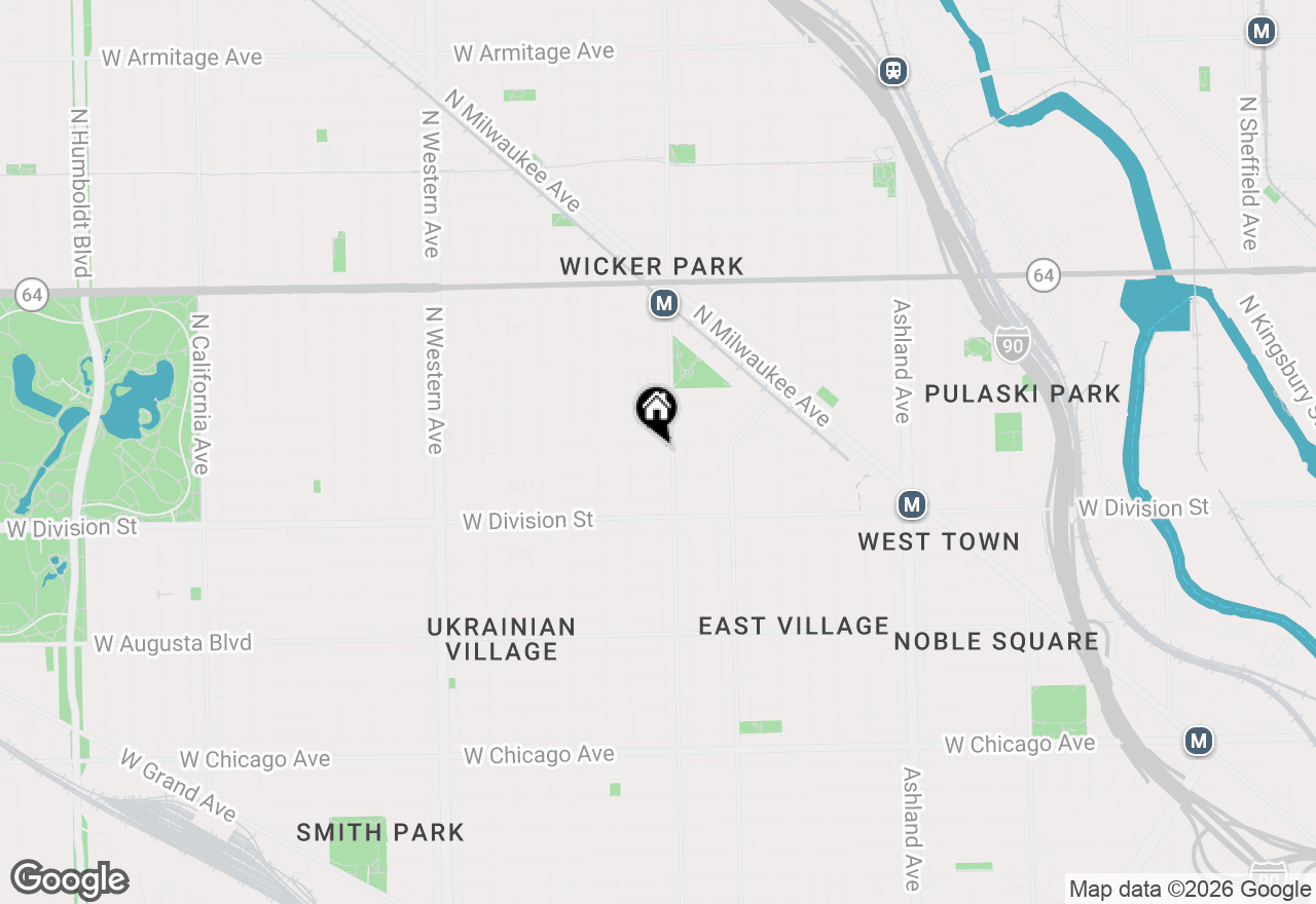 Map of 2010 W Potomac Avenue #D, Chicago, IL 60622