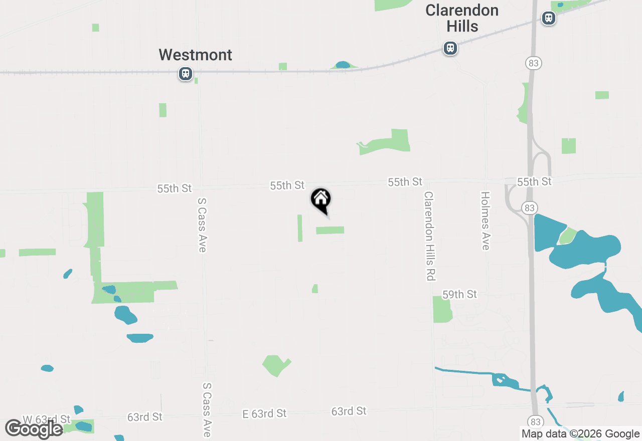 Map of 423 56th Street, Clarendon Hills, IL 60514