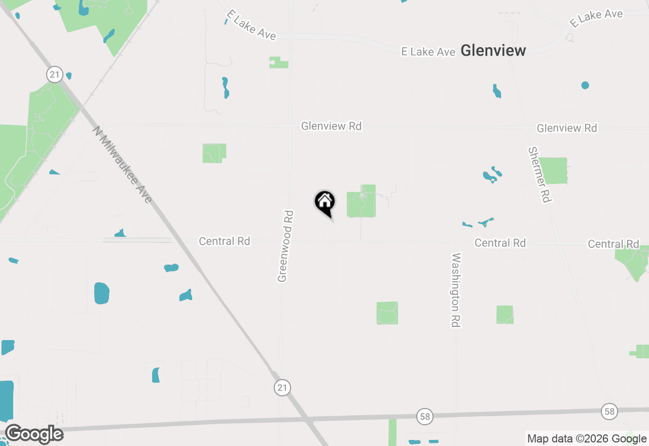 Map of 609 Glendale Road, Glenview, IL 60025