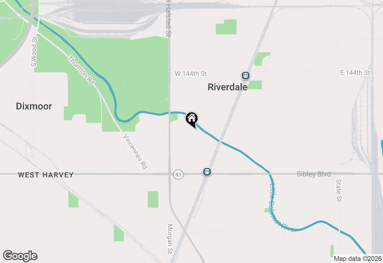 Map of 358 Calumet Boulevard, Harvey, IL 60426