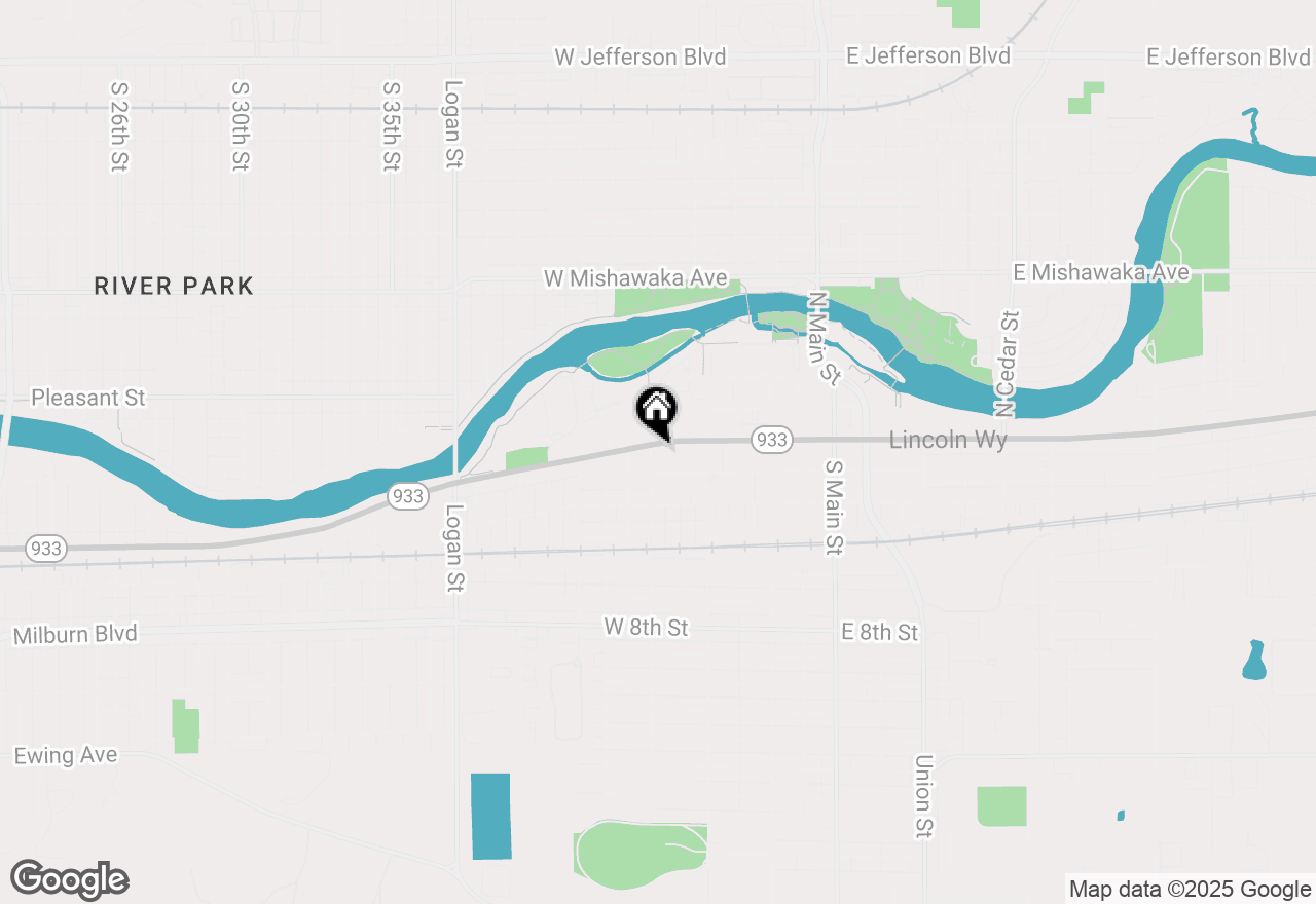 Map of 549 Lincoln Way W, Mishawaka, IN 46544