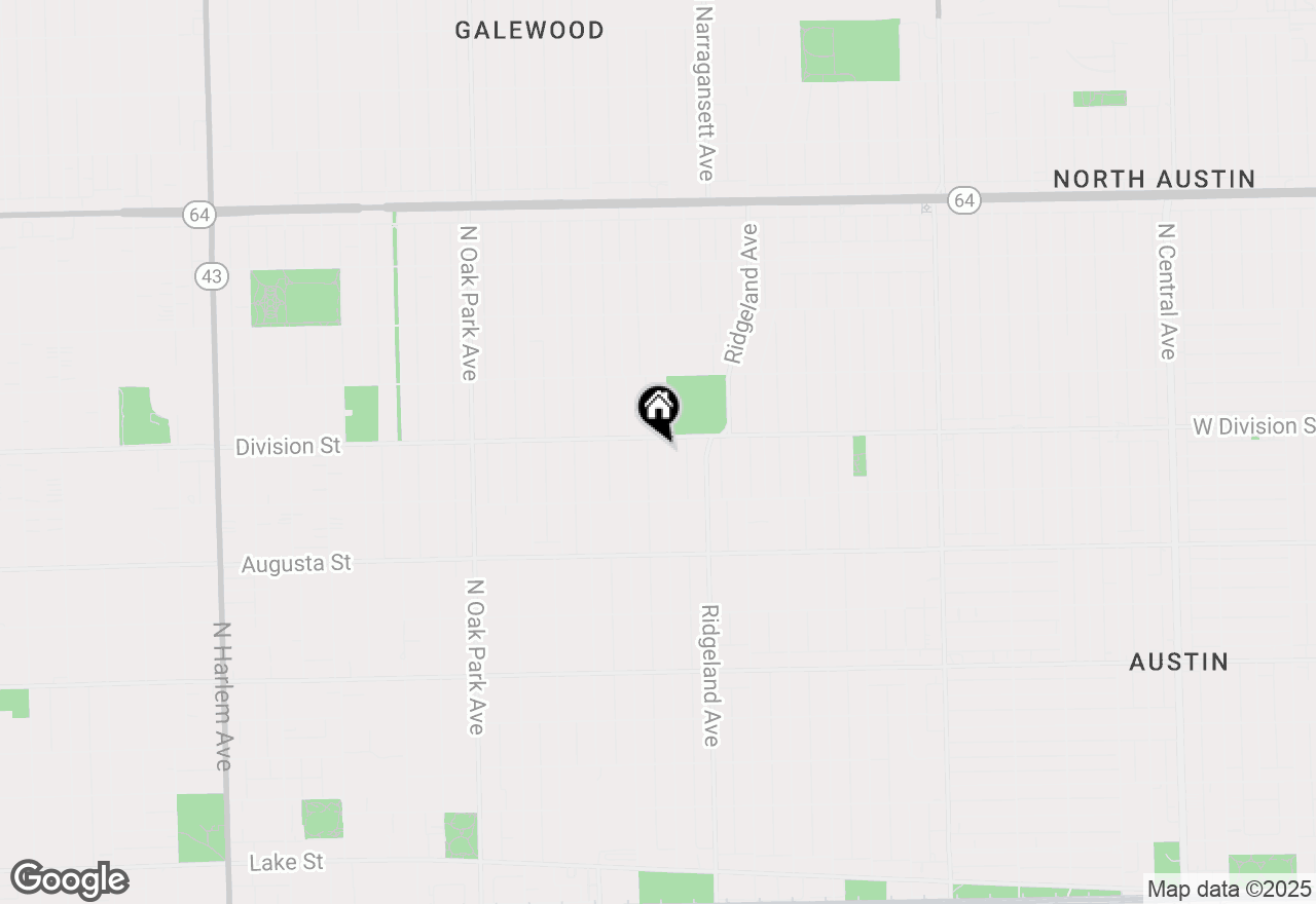 Map of 843 N Elmwood Avenue, Oak Park, IL 60302