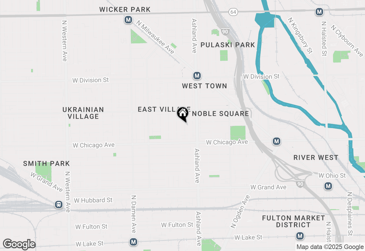 Map of 869 N Paulina Street #3, Chicago, IL 60622