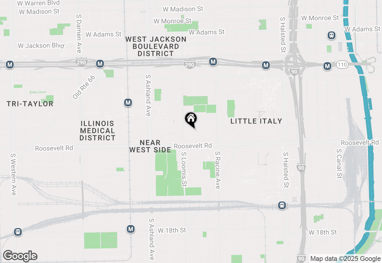 Map of 1335 W Fillmore Street #C, Chicago, IL 60607