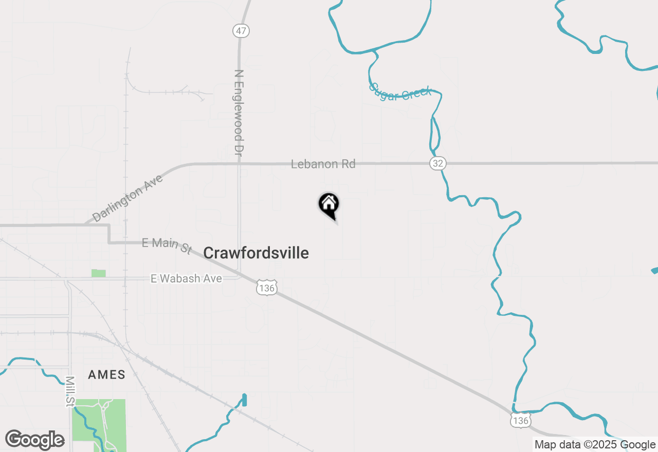 Map of 210 N Pleasant Run, Crawfordsville, IN 47933