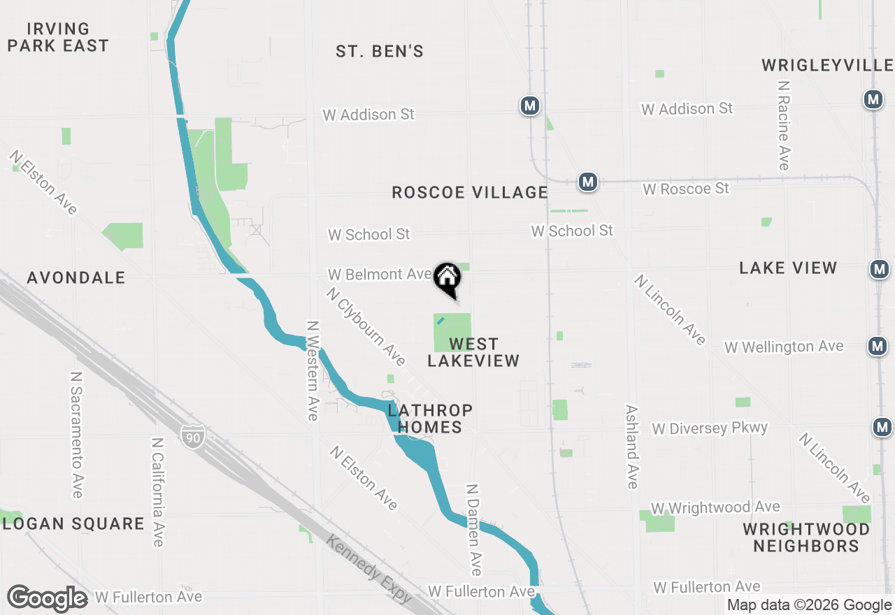 Map of 2036 W Barry Avenue, Chicago, IL 60618