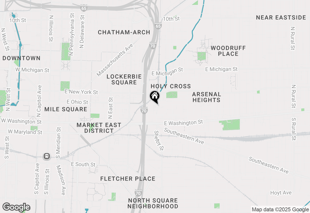 Map of 141 Herman Street, Indianapolis, IN 46202