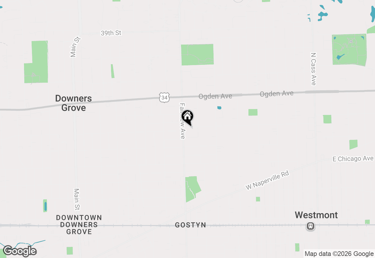 Map of 229 Grant Street, Downers Grove, IL 60515