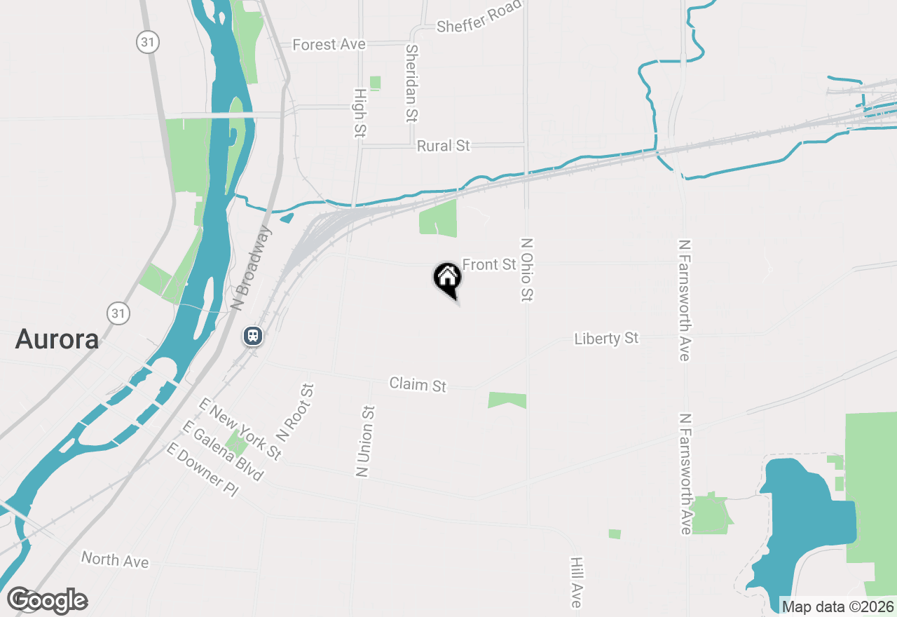 Map of (Address confidential), Aurora, Illinois 60505