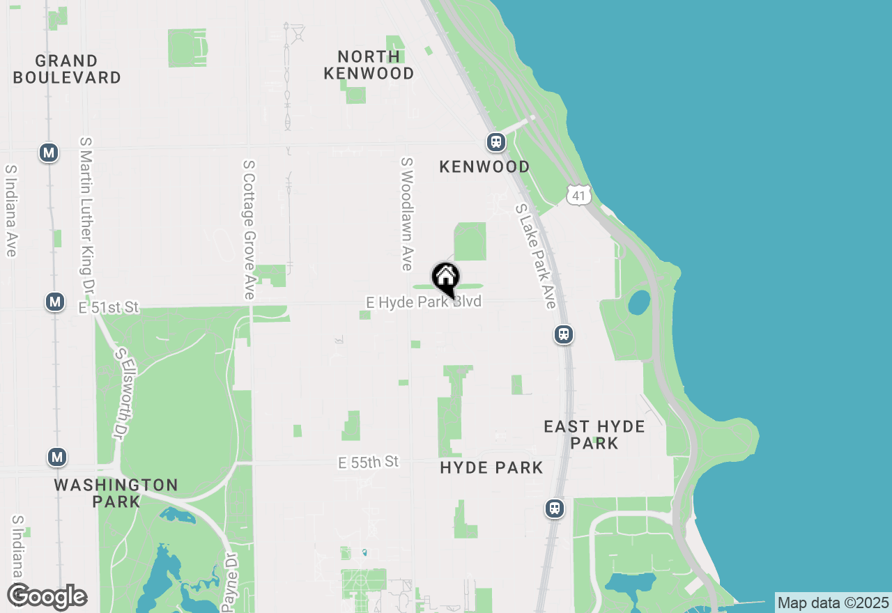 Map of 1317 E Hyde Park Boulevard, Chicago, IL 60615