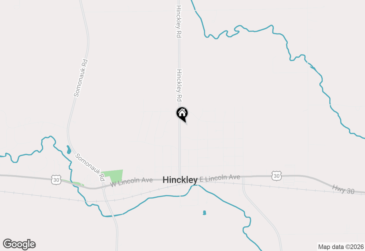 Map of 610 N. Sycamore Street, Hinckley, IL 60520