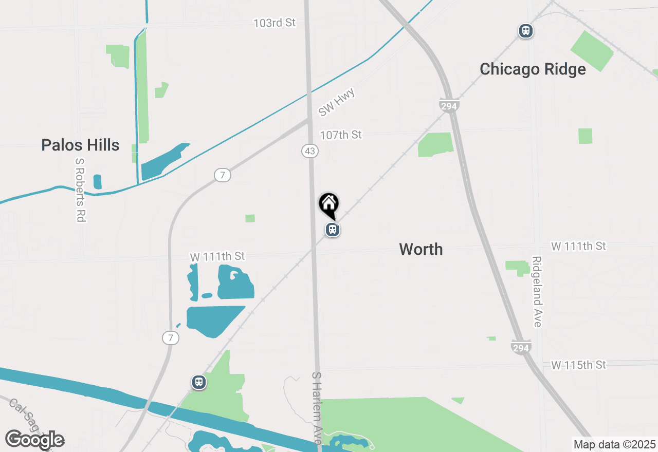 Map of 7121 W 110th Street #2W, Worth, IL 60482