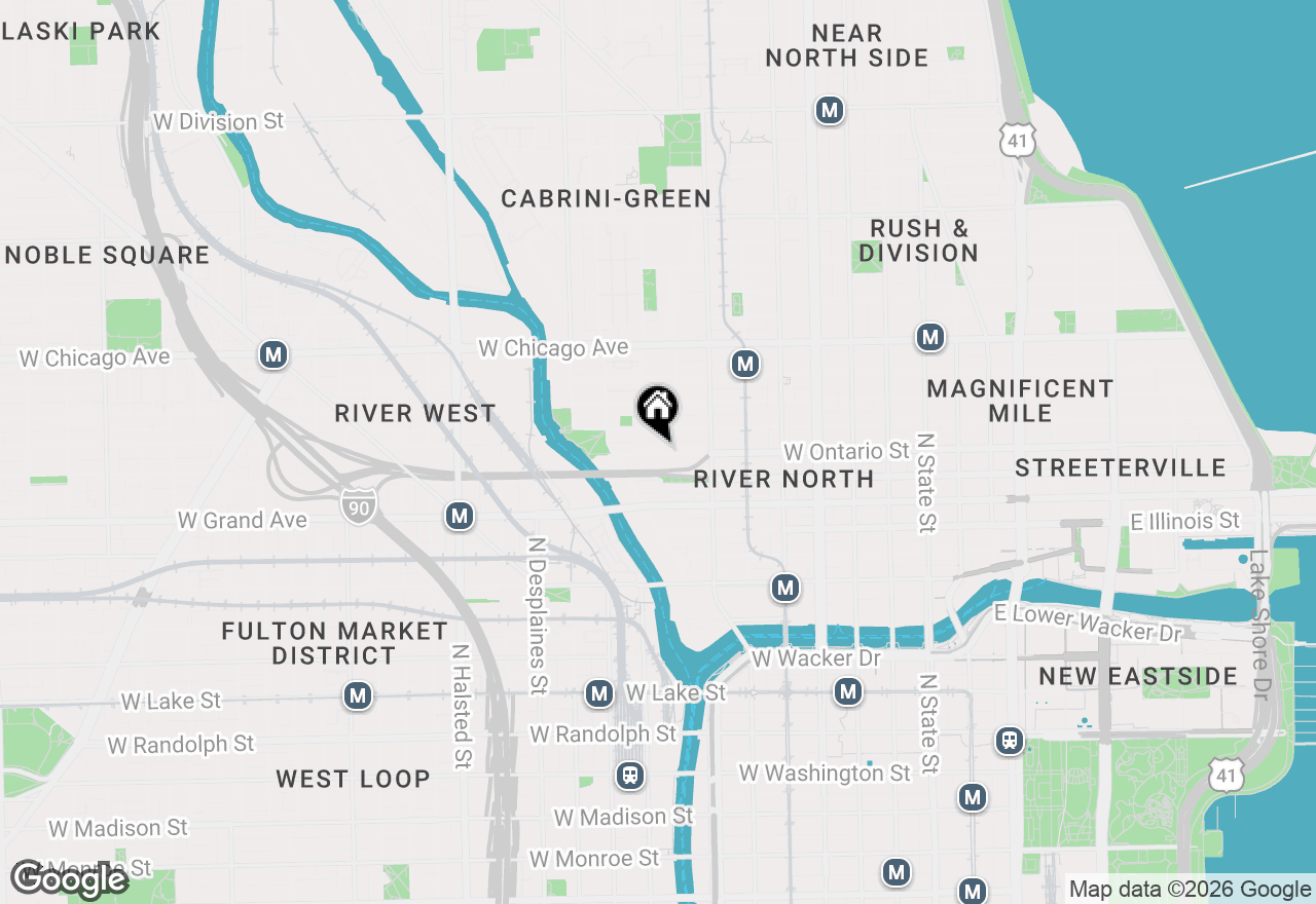Map of 420 W Ontario Street #405, Chicago, IL 60654