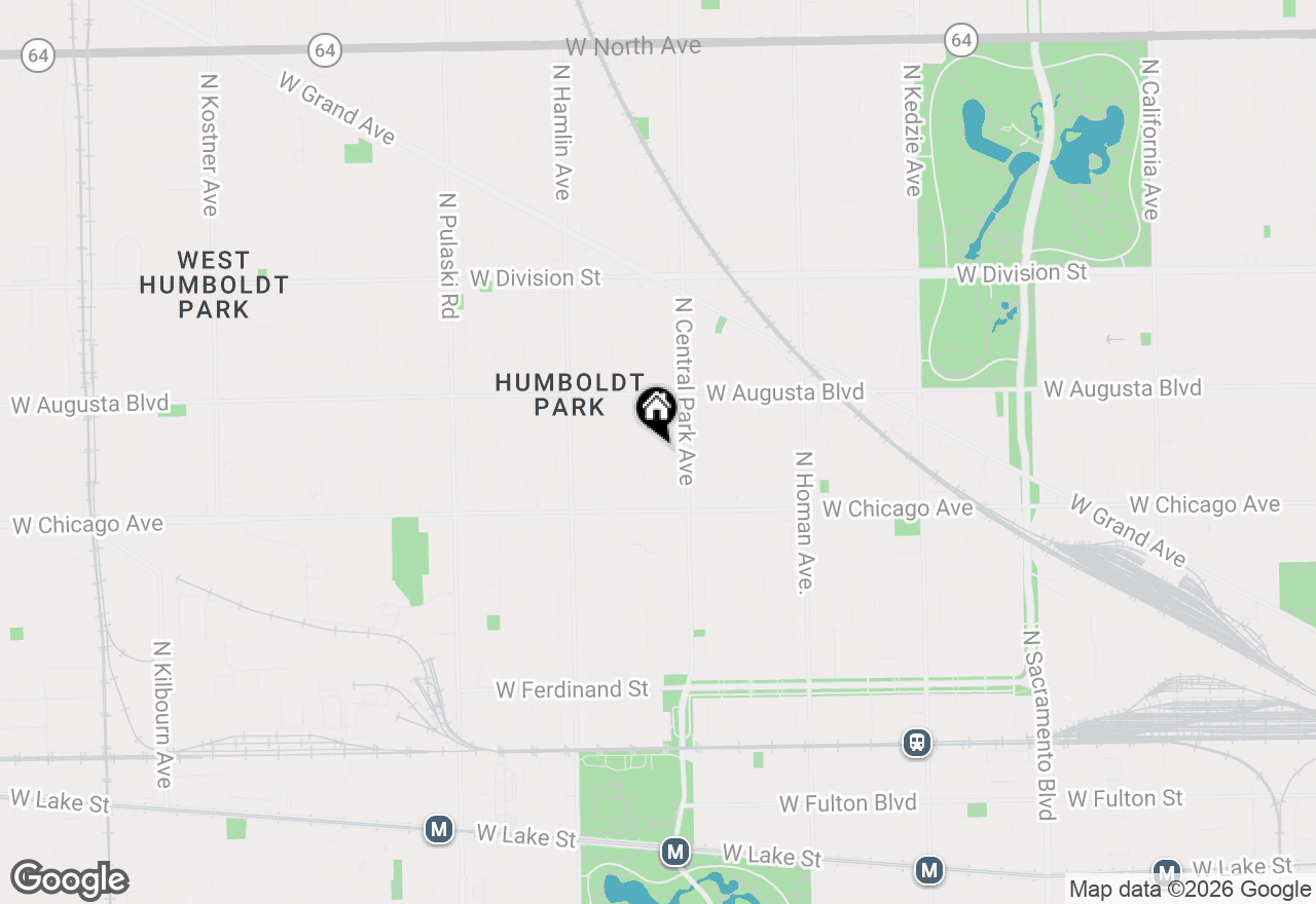 Map of 3636 W Iowa Street #1F, Chicago, IL 60651