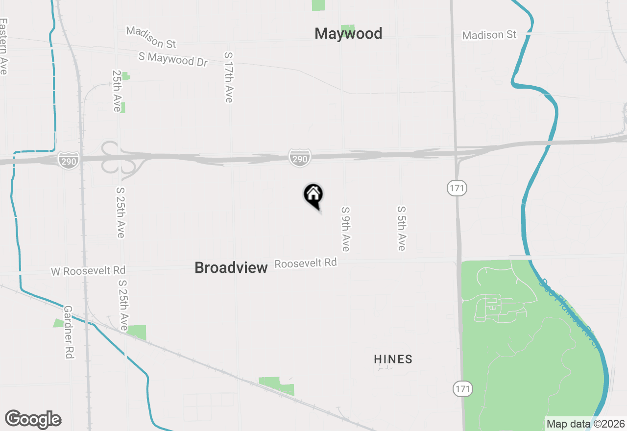 Map of 2010 S 11th Avenue, Maywood, IL 60153