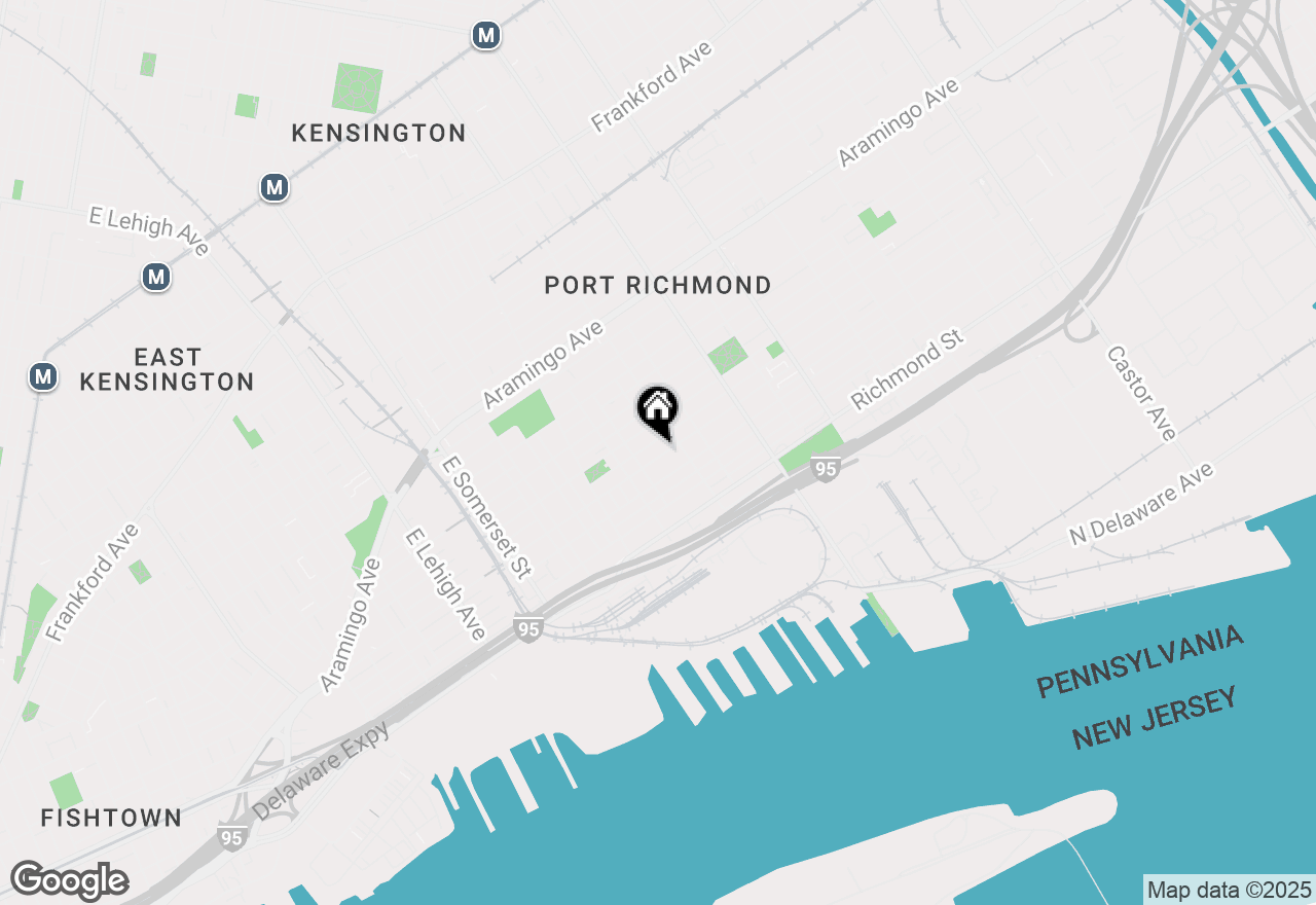 Map of 3048 E Thompson Street, Philadelphia, PA 19134