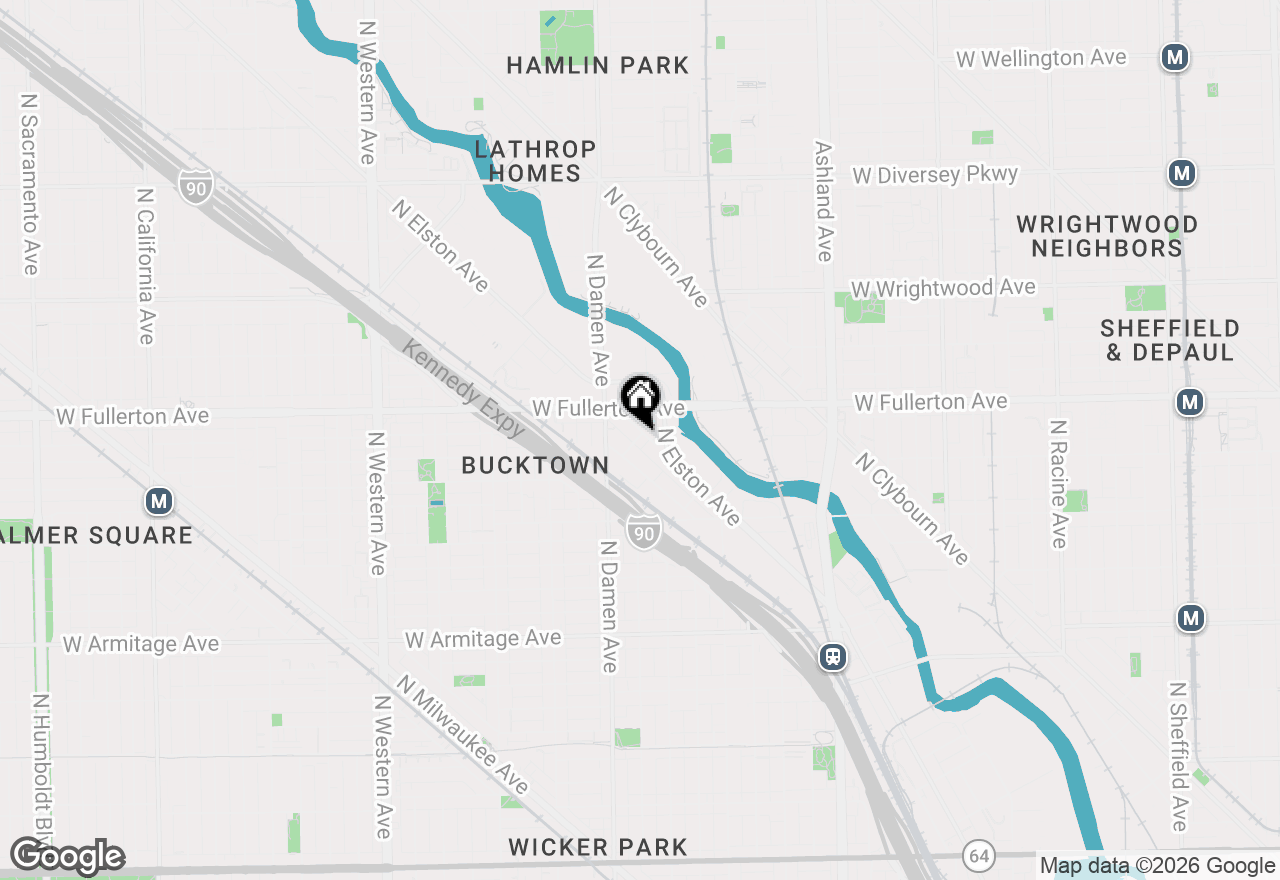 Map of 2340 N Elston Avenue #3F, Chicago, IL 60614