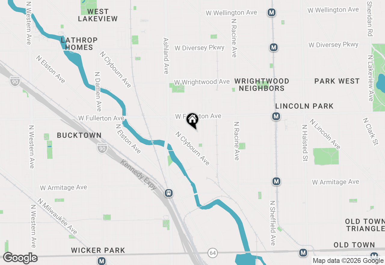 Map of 1434 W Belden Avenue, Chicago, IL 60614