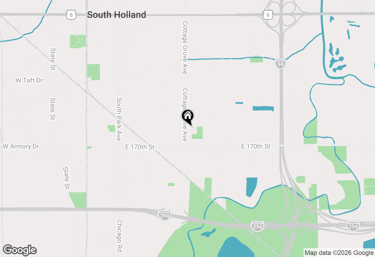 Map of 800 E 169th Place, South Holland, IL 60473