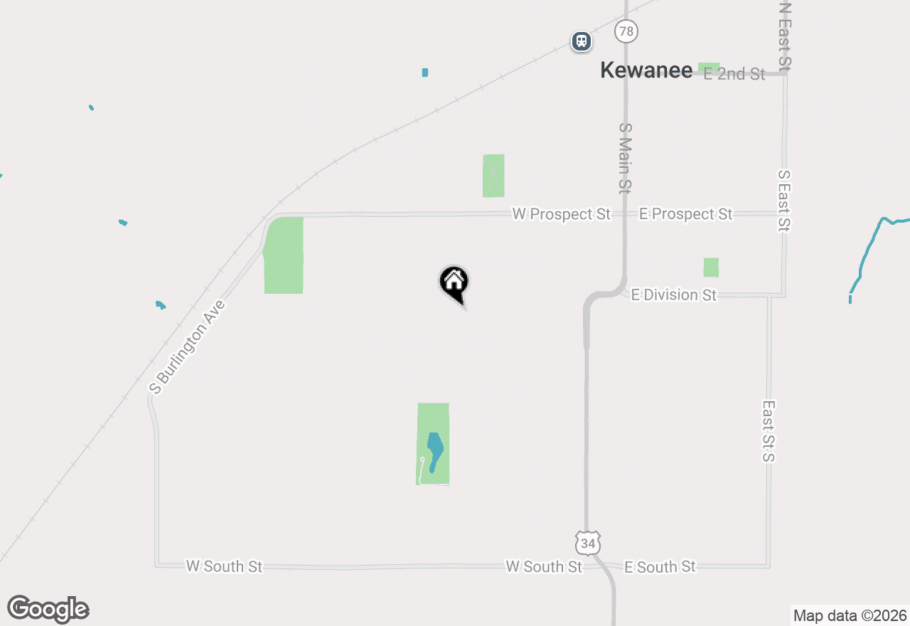 Map of 122 S. Beach Street, Kewanee, IL 61443