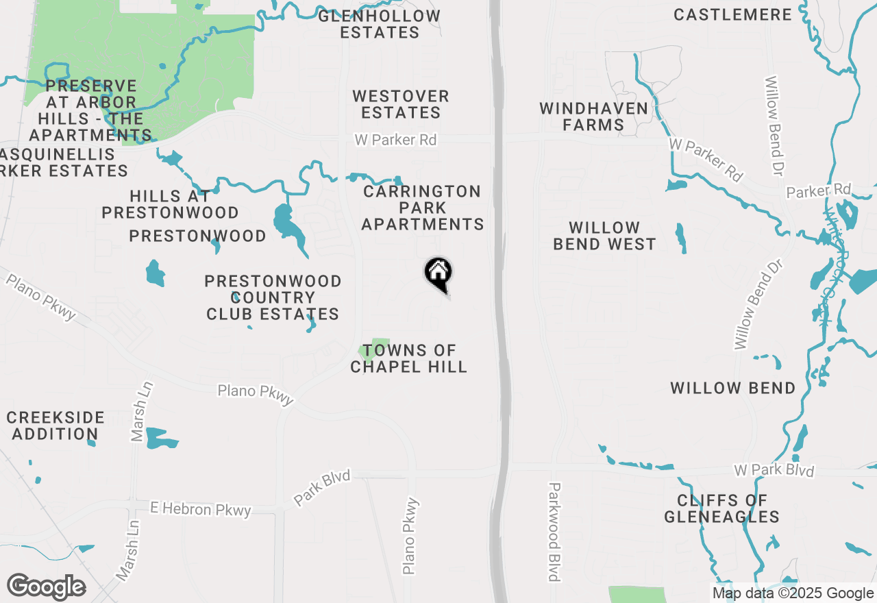 Map of 2528 Meadow Hills Lane, Plano, TX 75093