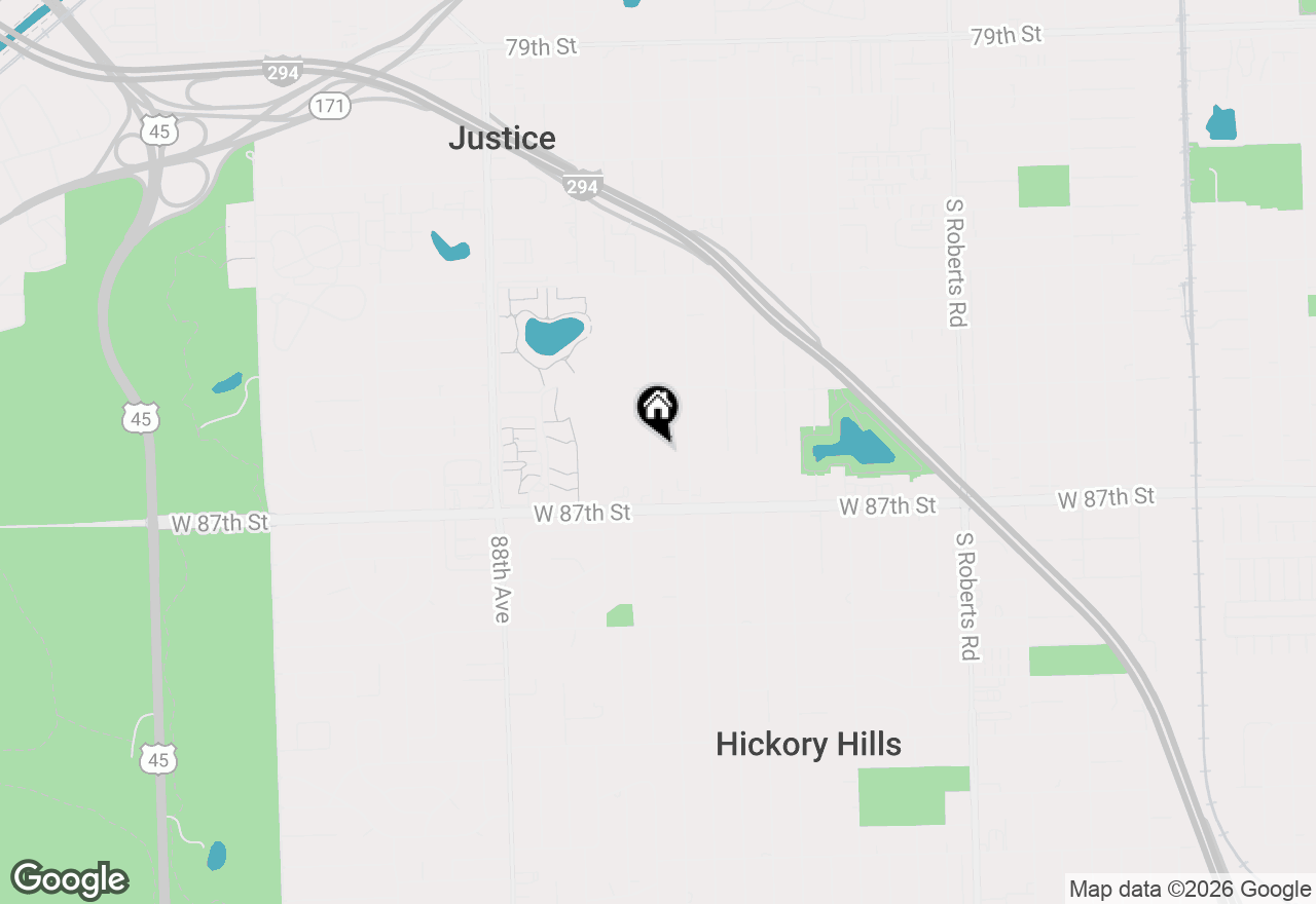 Map of 8619 S 85th Court, Hickory Hills, IL 60457