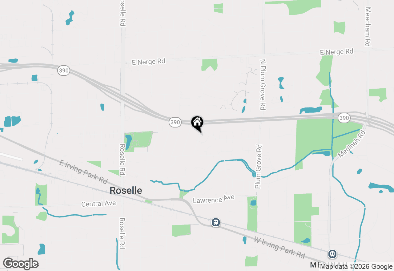 Map of 380 Ventura Club Drive, Roselle, IL 60172