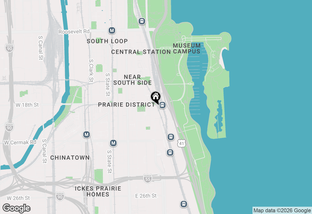 Map of 1841 S Calumet Avenue #1403, Chicago, IL 60616