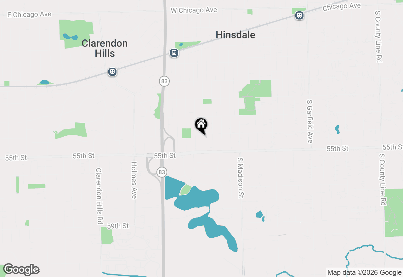 Map of 910 S Adams Street, Hinsdale, IL 60521