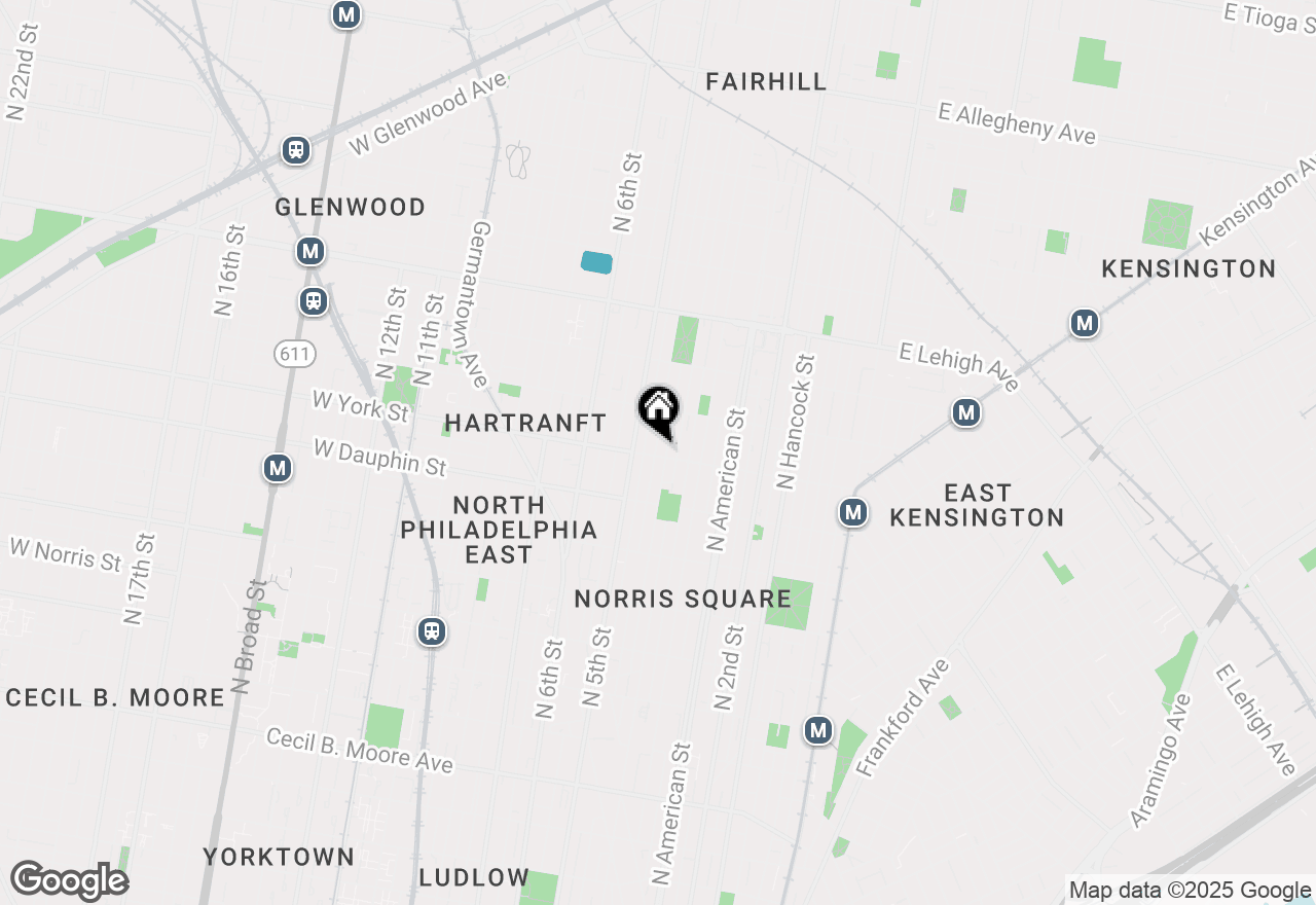 Map of 423 W York Street, Philadelphia, PA 19133