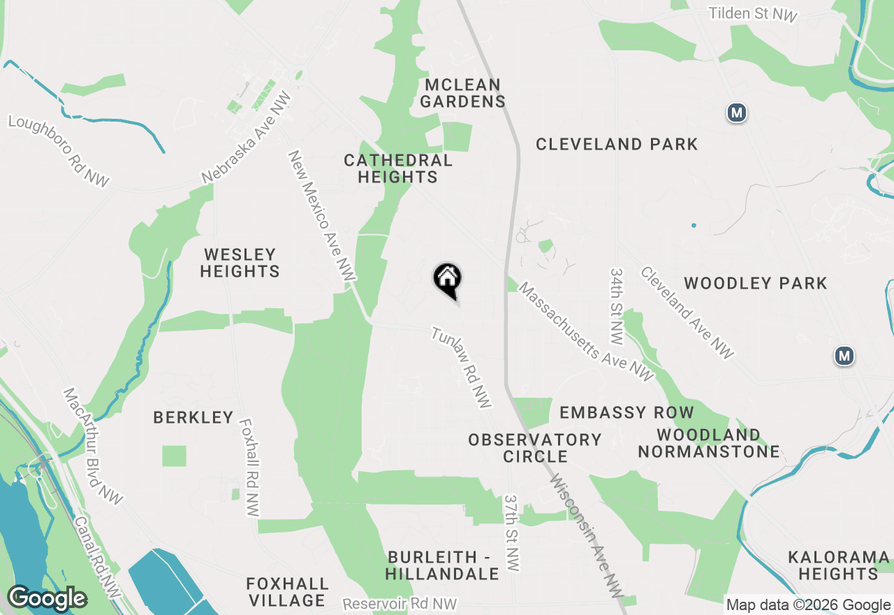 Map of 2815 39th Street Nw, Washington, DC 20007