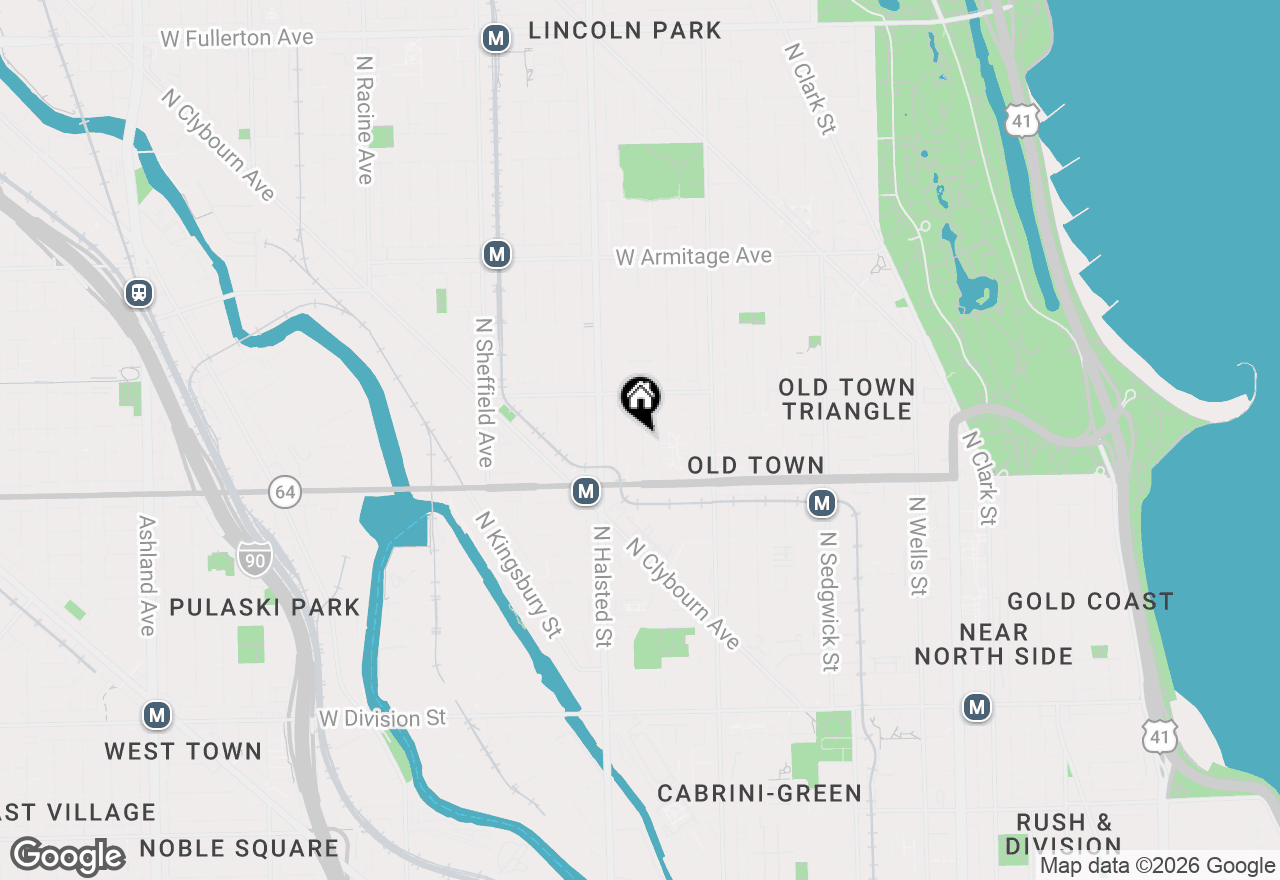 Map of 1649 N Burling Street #A, Chicago, IL 60614