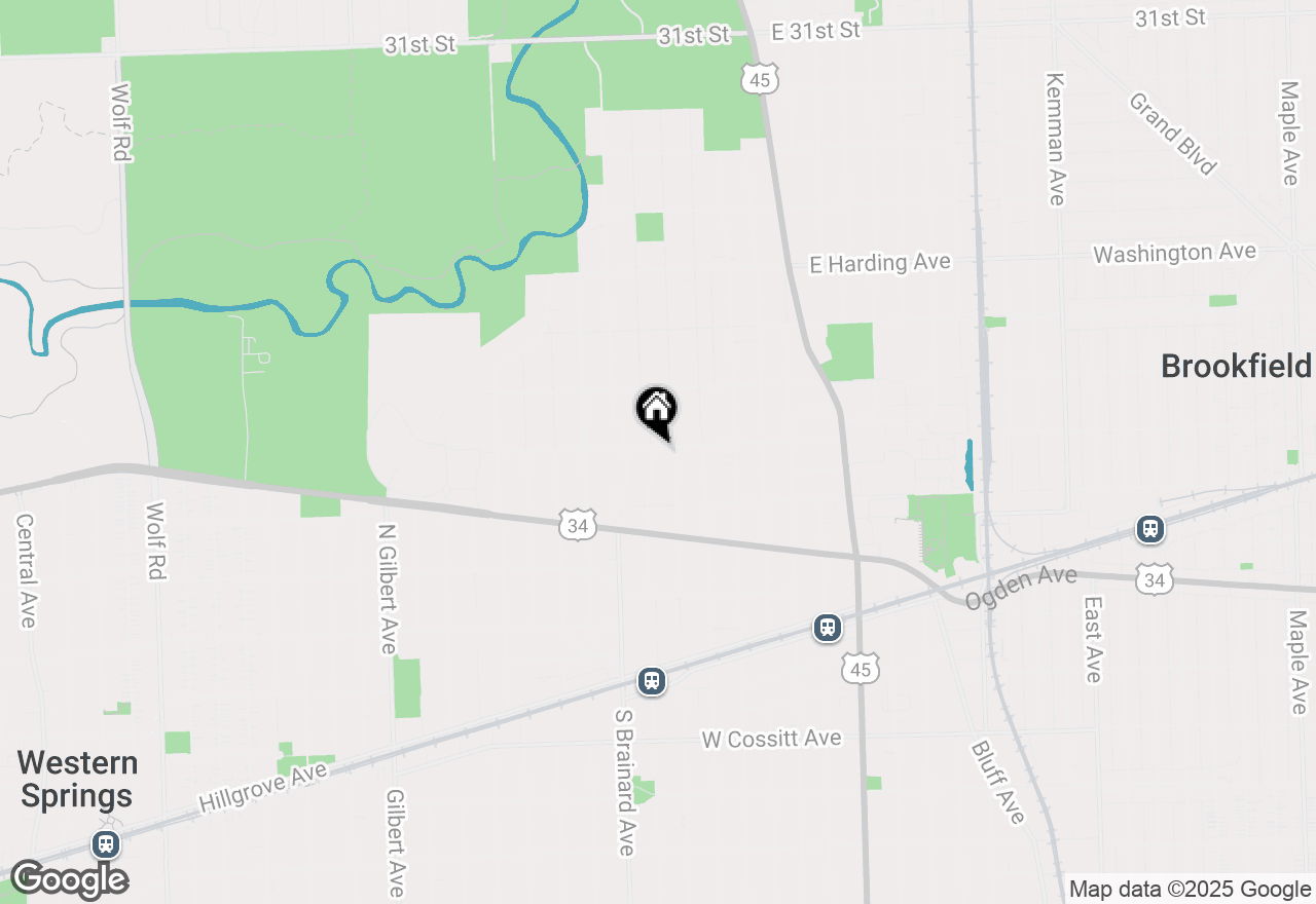 Map of 345 N Stone Avenue, La Grange Park, IL 60526