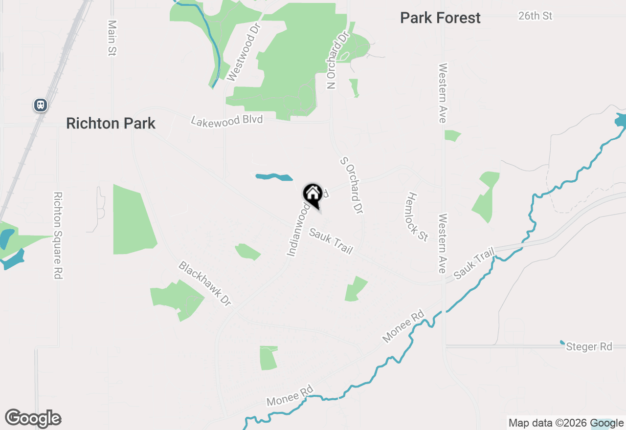 Map of 136 Peach Street, Park Forest, IL 60466