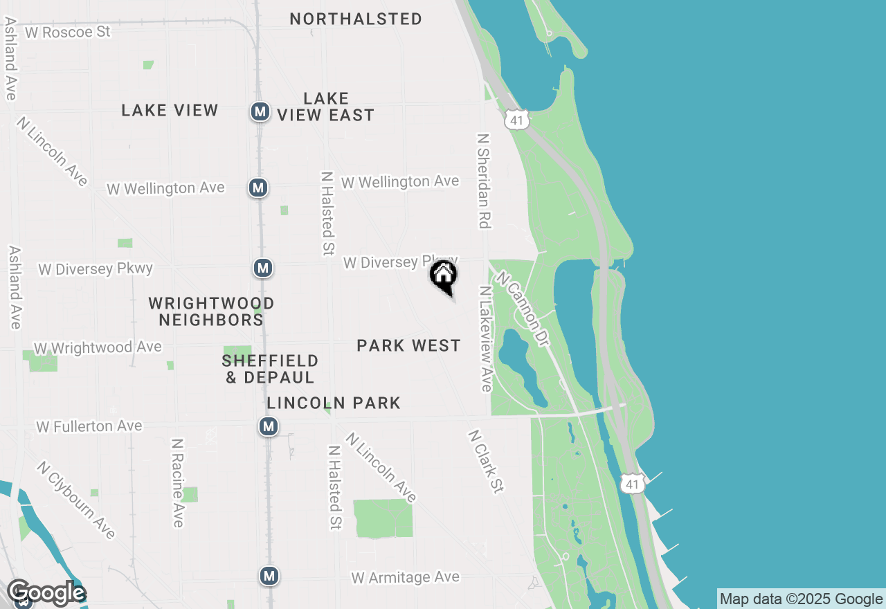 Map of 2700 N Hampden Court #17B, Chicago, IL 60614