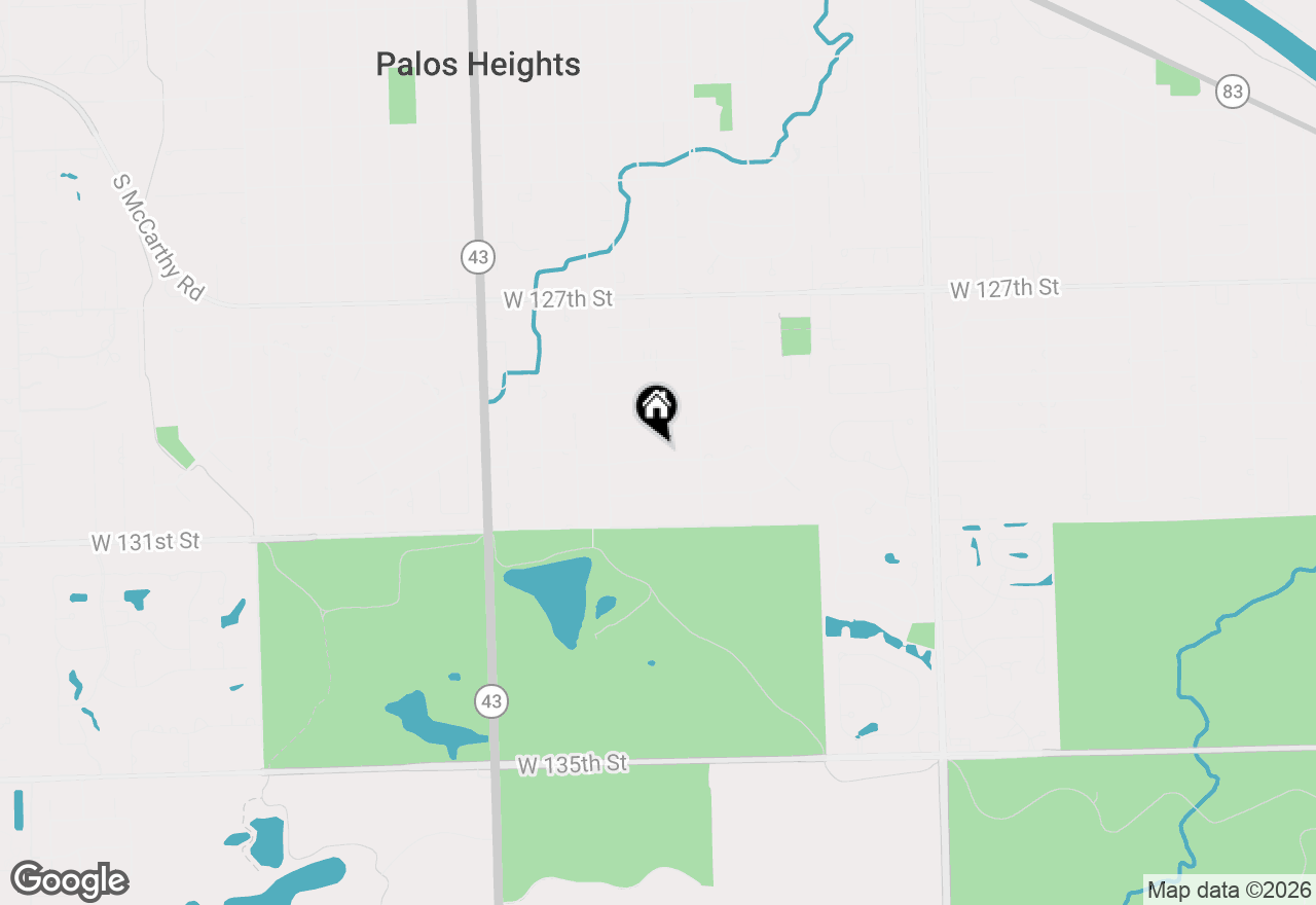 Map of 6836 W Park Lane Drive, Palos Heights, IL 60463