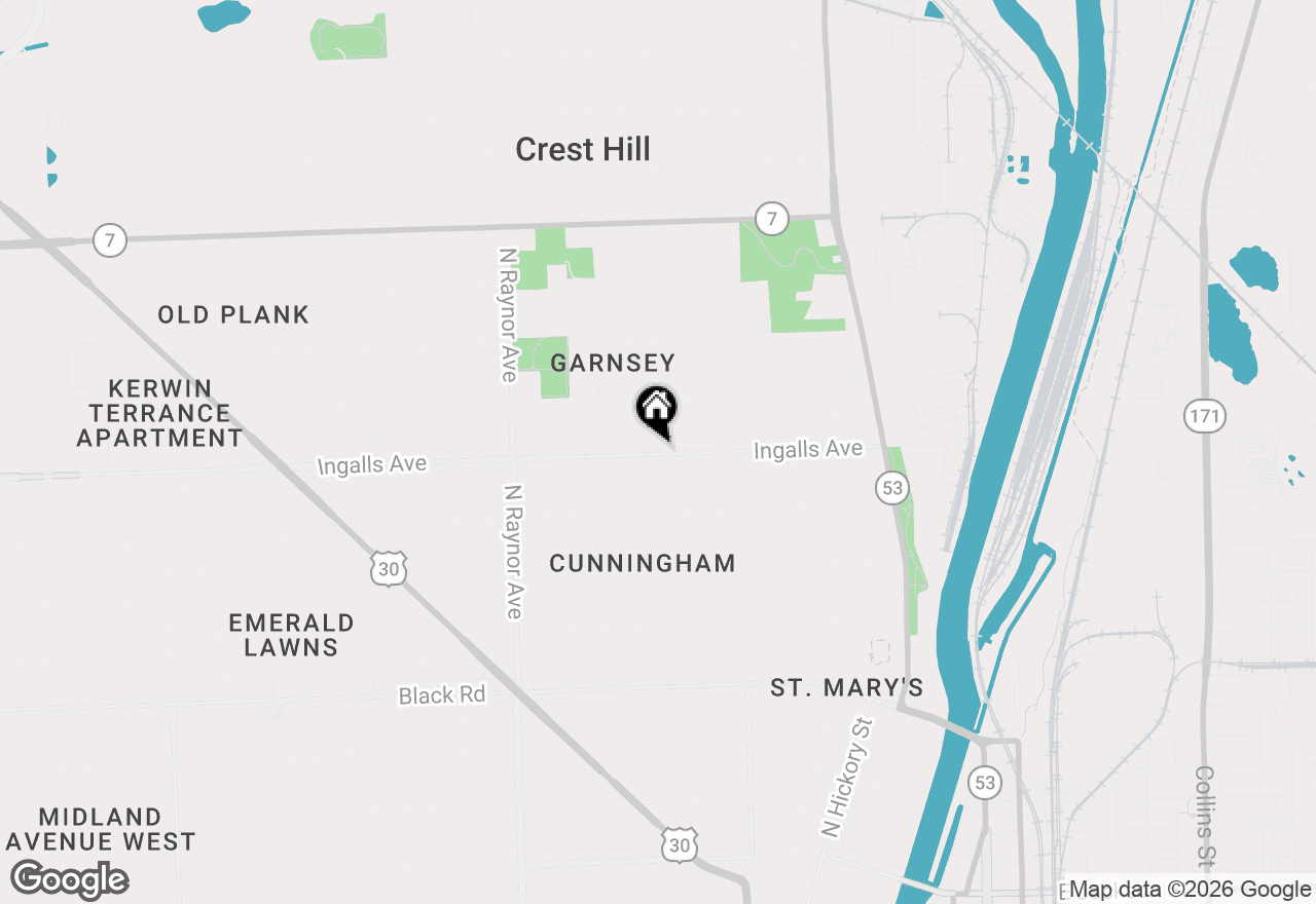 Map of 1205 Highland Avenue, Joliet, IL 60435