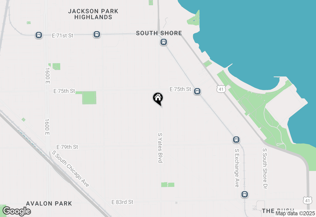 Map of 7618 S Yates Boulevard, Chicago, IL 60649