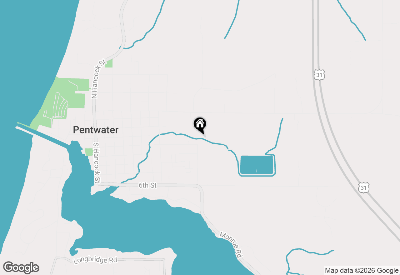 Map of 1111 2nd Street, Pentwater, MI 49449