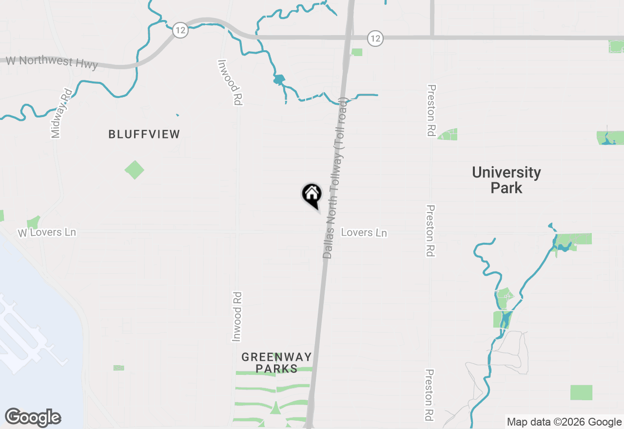 Map of 5713 W Amherst Avenue, Dallas, TX 75209